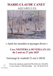 affiche de l’exposition de Marie Claude Canet 